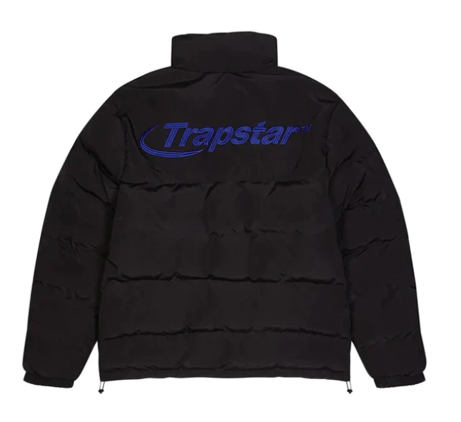 TRAPSTAR HYPERDRIVE PUFFER JACKET BLACK/BLUE
