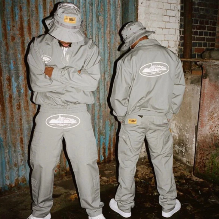 STONE GREY & WHITE CRTZ RTW ALCATRAZ GUERILLAZ CARGO TROUSER
