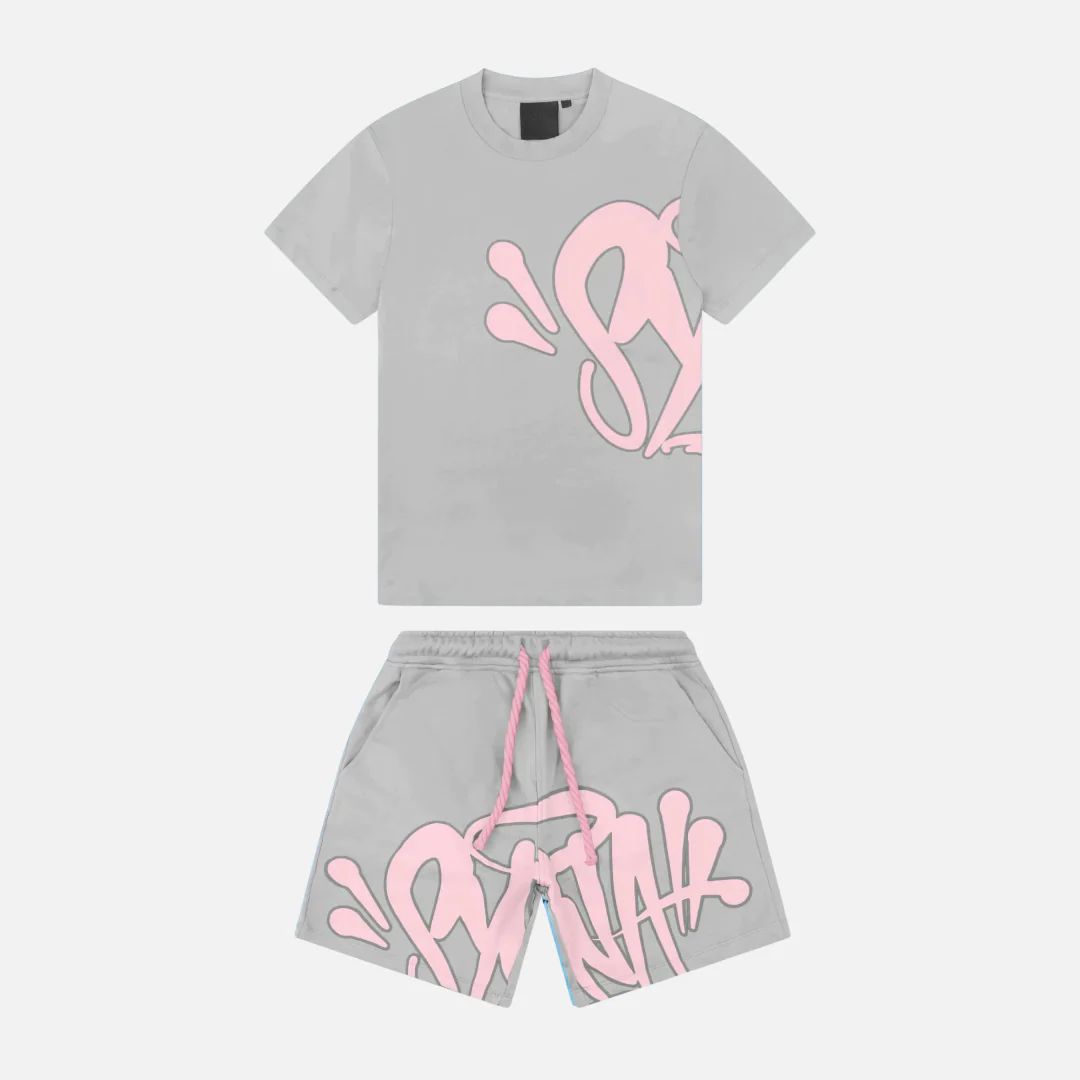 SYNAWORLD SYNA T-SHIRT & SHORTS LOGO SET - GREY