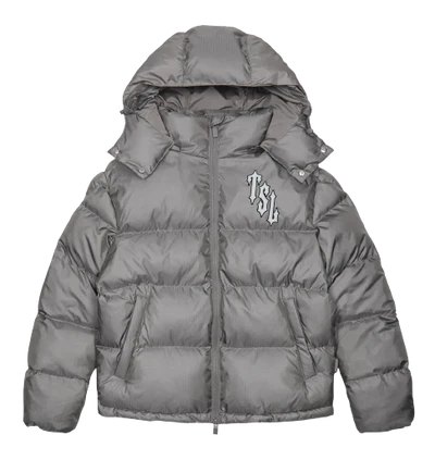 SHOOTERS HOODED PUFFER JACKET -GREY / REFLECTIVE