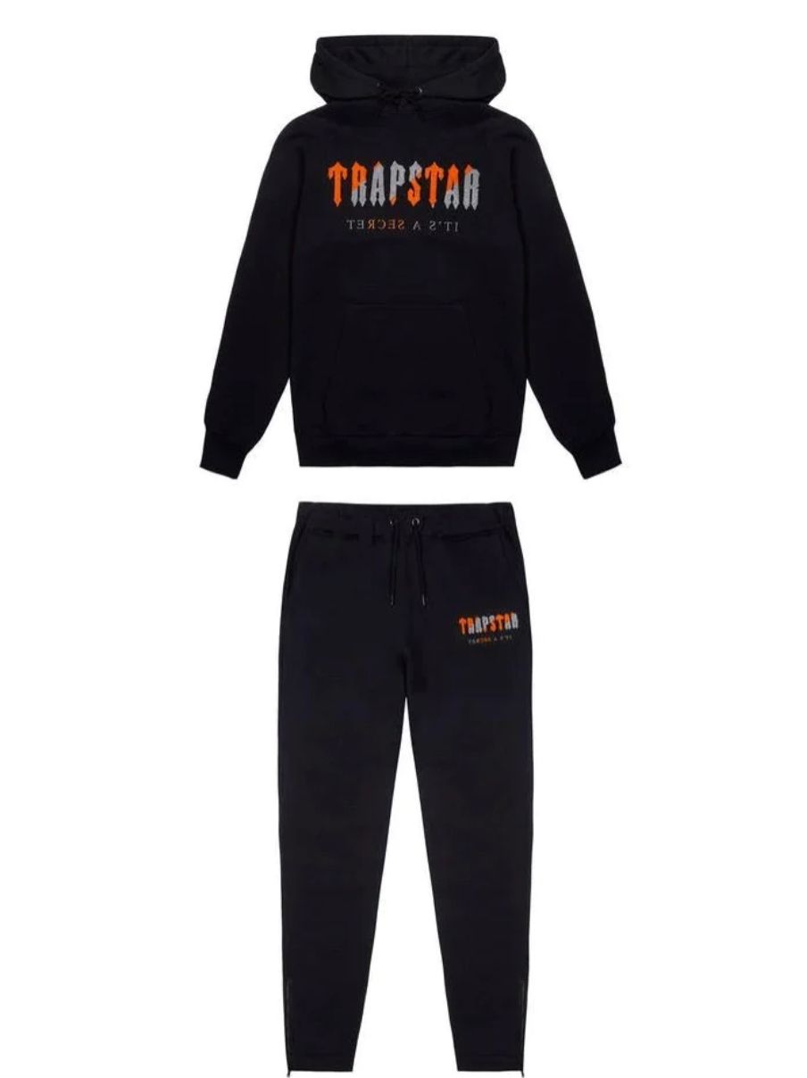 TRAPSTAR CHENILLE DECODED HOODED TRACKSUIT (ORANGE)