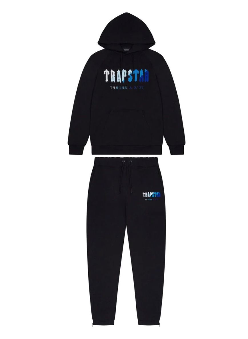 TRAPSTAR CHENILLE DECODED HOODED TRACKSUIT (BLUE)