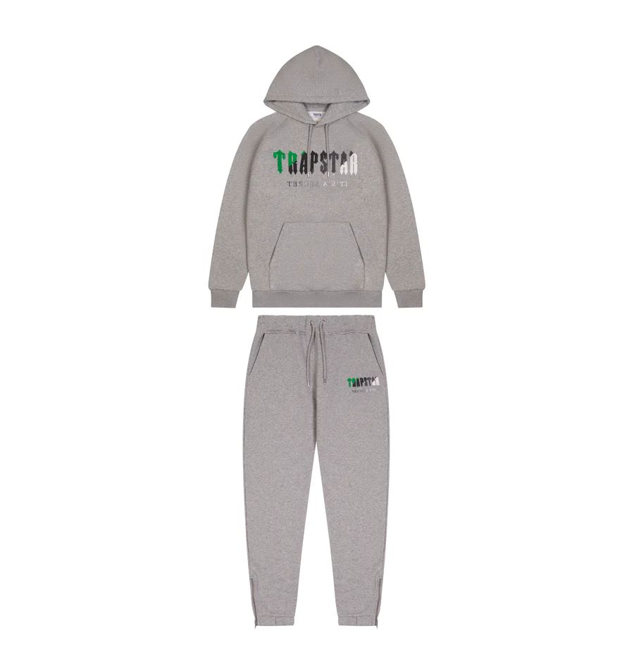 TRAPSTAR CHENILLE DECODED HOODED TRACKSUIT (GREEN)
