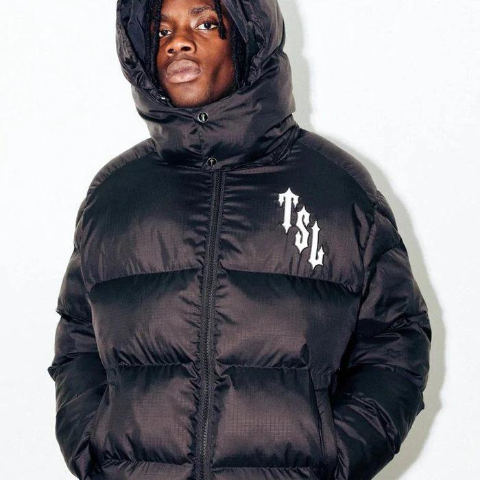 Trapstar Shooters Hooded Puffer Jacket - Black/Reflective