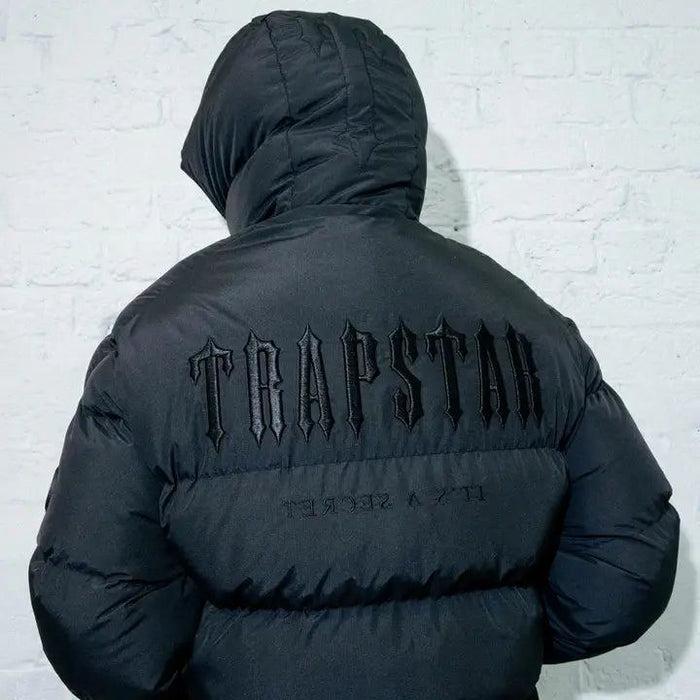 Trapstar Decoded Hooded Puffer Jacket 2.0 - Black/Black