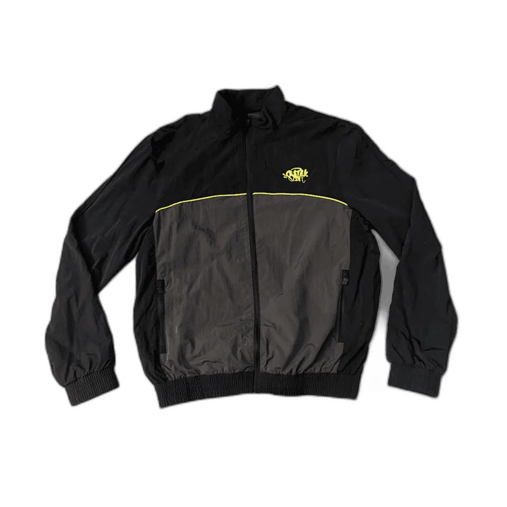 SYNAWORLD ‘SYNA LOGO’ SHELL TRACKSUIT - BLACK/GREY/YELLOW