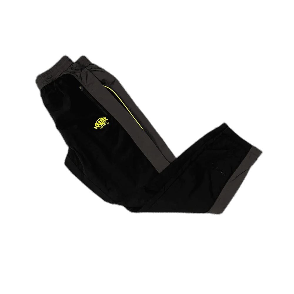 SYNAWORLD ‘SYNA LOGO’ SHELL TRACKSUIT - BLACK/GREY/YELLOW