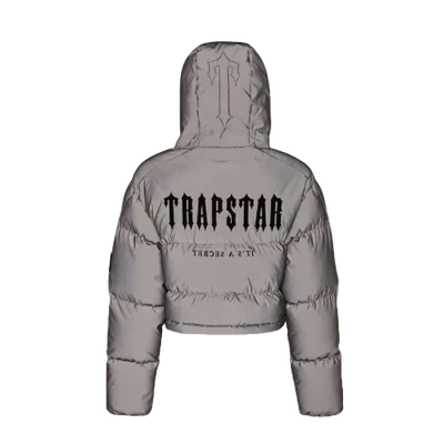 TRAPSTAR REFLECTIVE T CROPPED WOMANS DETACHABLE PUFFER