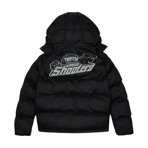 Black & Reflective Shooters Hooded Puffer